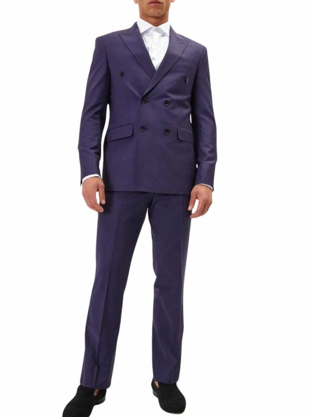Ron Tomson Super 120s Merino Wool Suit – Aubergine Purple